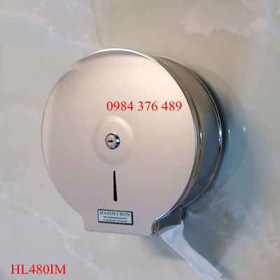 Hộp đựng giấy vệ sinh cuộn lớn Inox sáng nhẹ HL 480IM
