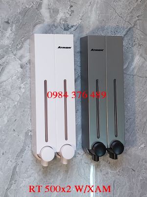 Hộp đựng xà phòng - dầu gội - sữa tắm - nước rửa tay treo tường dáng dài 1000ml
