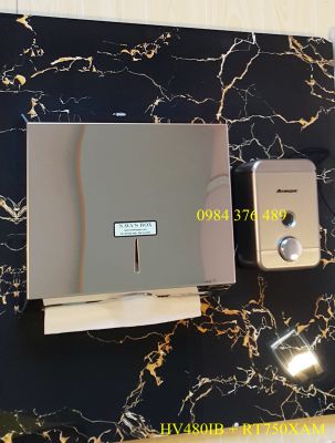 Bộ hộp đựng nước rửa tay  Inox RT490IB