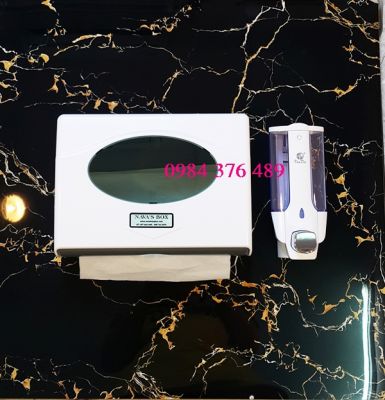 Bộ Hộp đựng giấy lau tay+ Xà bông  HV 001