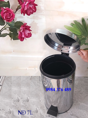 Thùng rác Inox không gỉ nắp đạp 7L