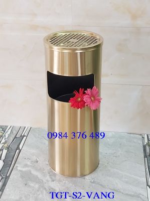 Thùng Rác Inox không gỉ  TGT-S2-VÀNG