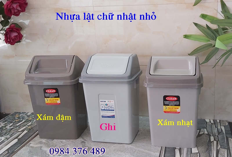 thung rac nhua chu nhat nho